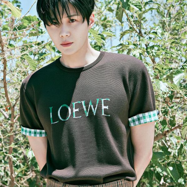 LOEWE 울 및 코튼 톱 